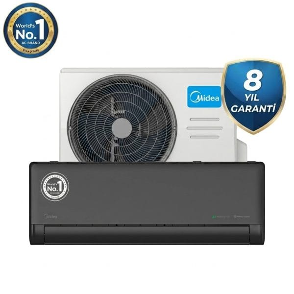55afc454-d19c-4c0f-8dc7-fee9cd25936f Muğla Midea Solstice Siyah 18000 BTU Klima – 8 Yıl Garanti & Güç