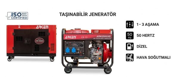 Portatif Dizel Jeneratör ARK2500XE